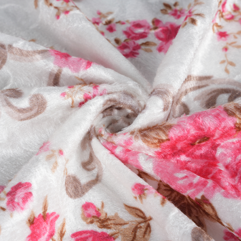 Tissu doux brossé imprimé à poils courts 287