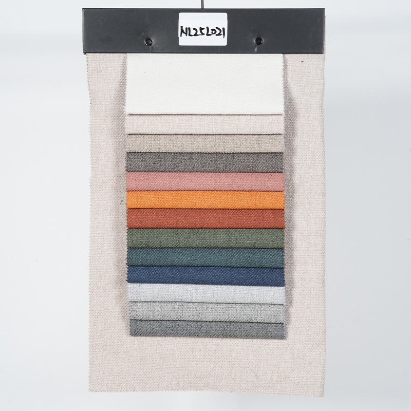 Tissu de canapé en polyester à bandes entrelacées brossées